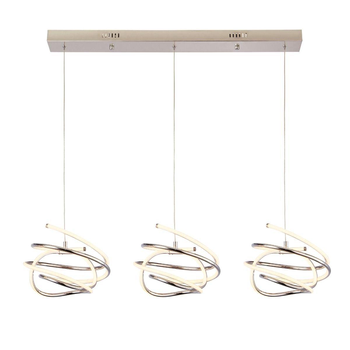 Trixie 3 Light LED Polished Chrome Ceiling Pendant – image 2