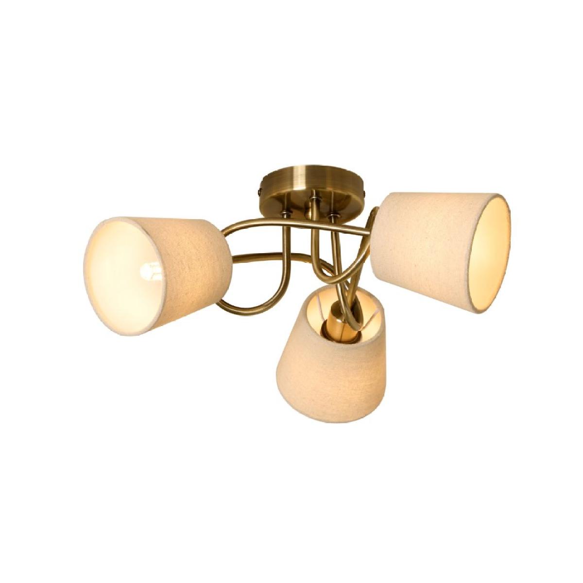 Addison 3 Light Antique Brass Flush Ceiling Light – image 4
