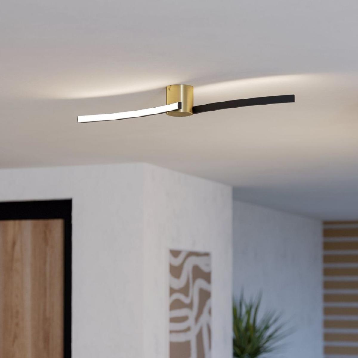 Aieta Black & Gold LED Flush Ceiling Light – image 1