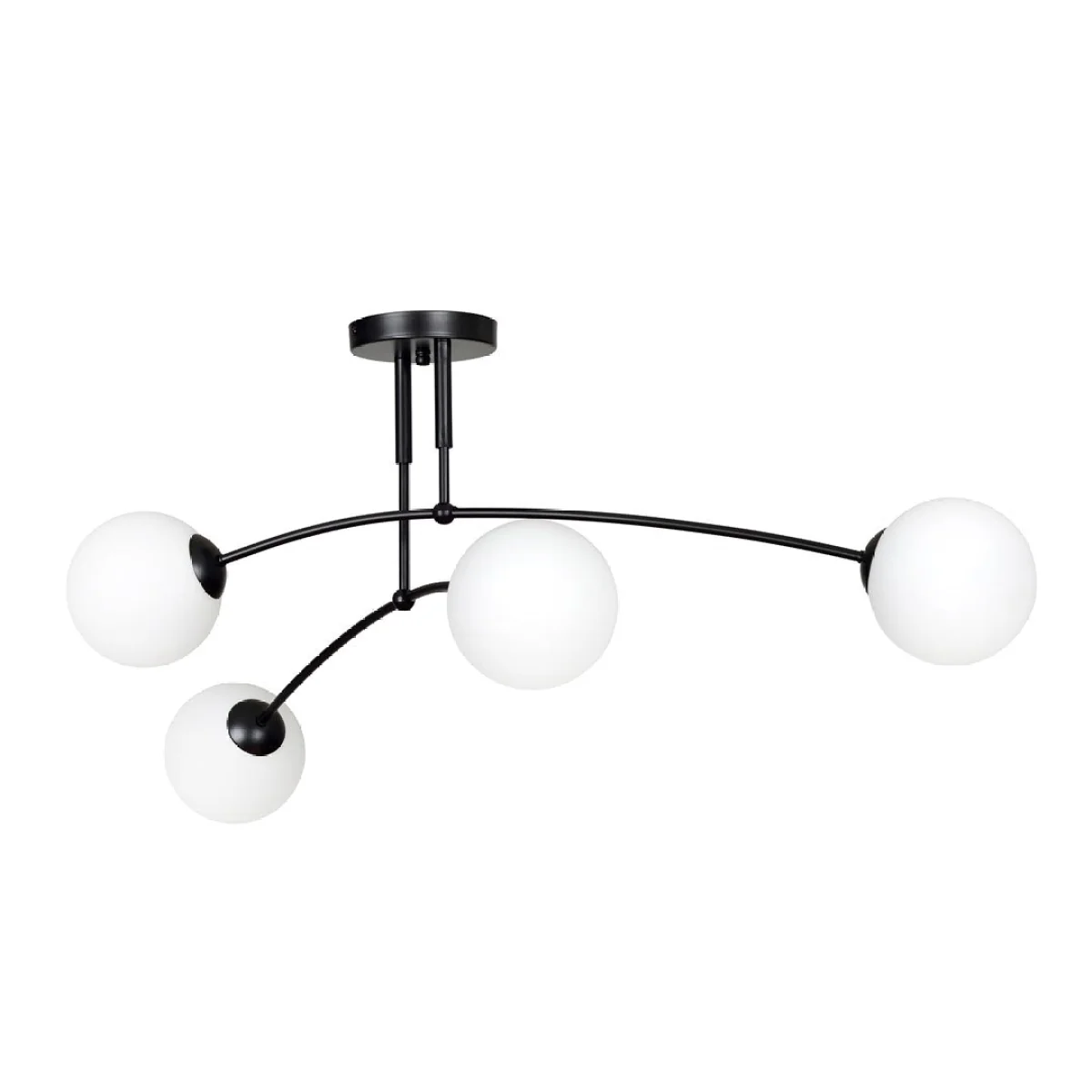 Pregos 4 Light Semi Flush Light Black & White – image 2