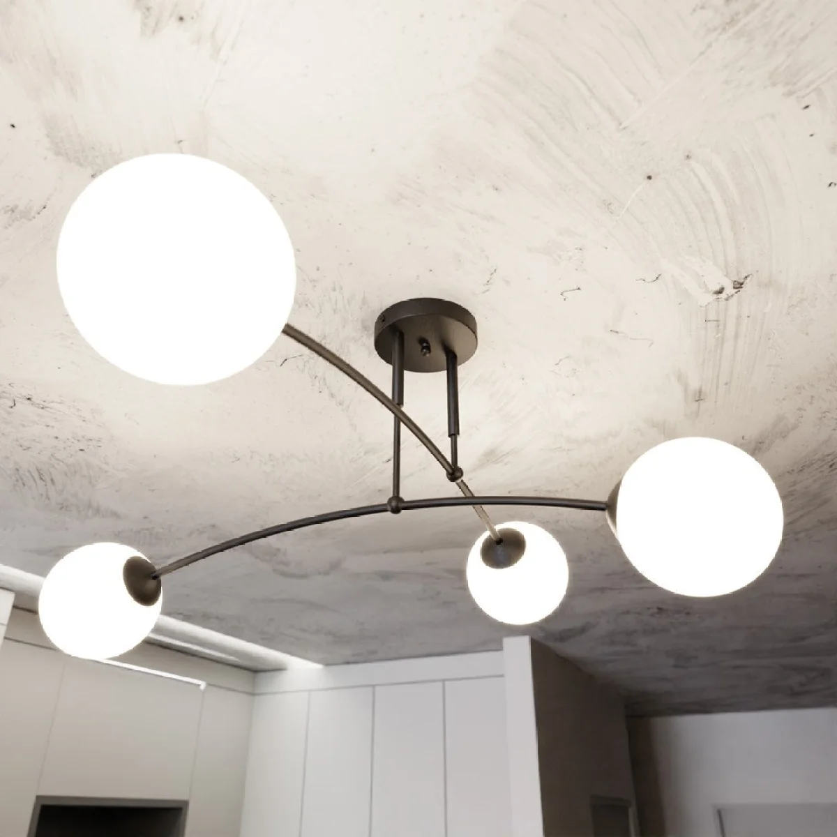 Pregos 4 Light Semi Flush Light Black & White – image 3
