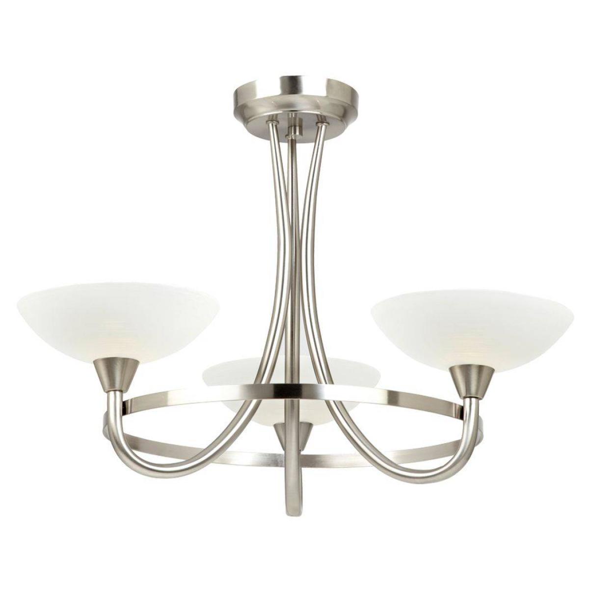 Cagney 3 Light Ceiling Light Satin Chrome – image 4