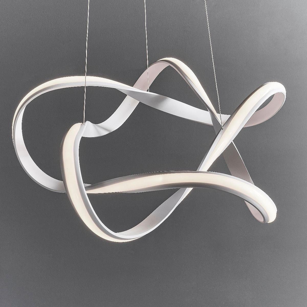 Synergy Large Warm White LED White Ceiling Pendant – image 4
