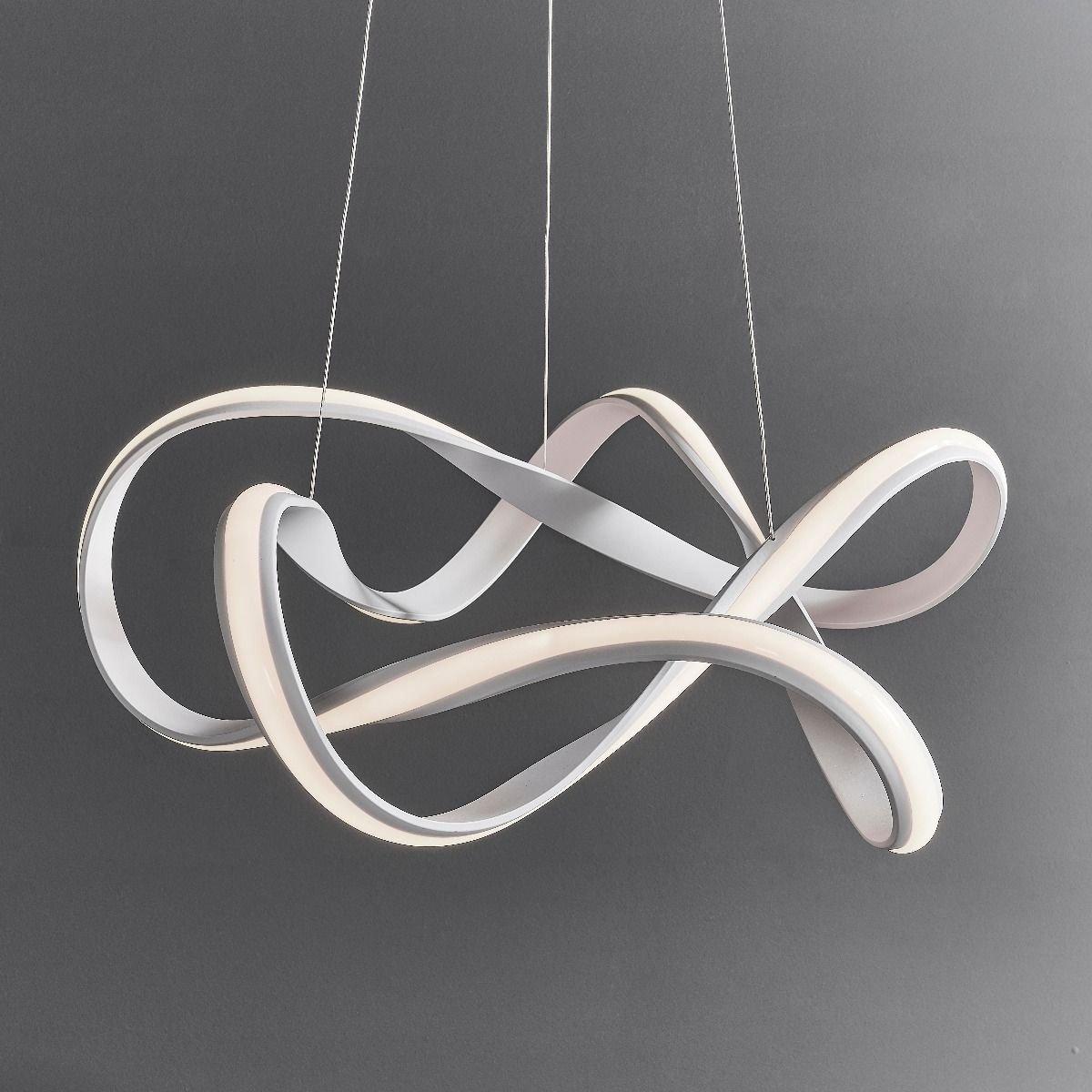 Synergy Large Warm White LED White Ceiling Pendant – image 6