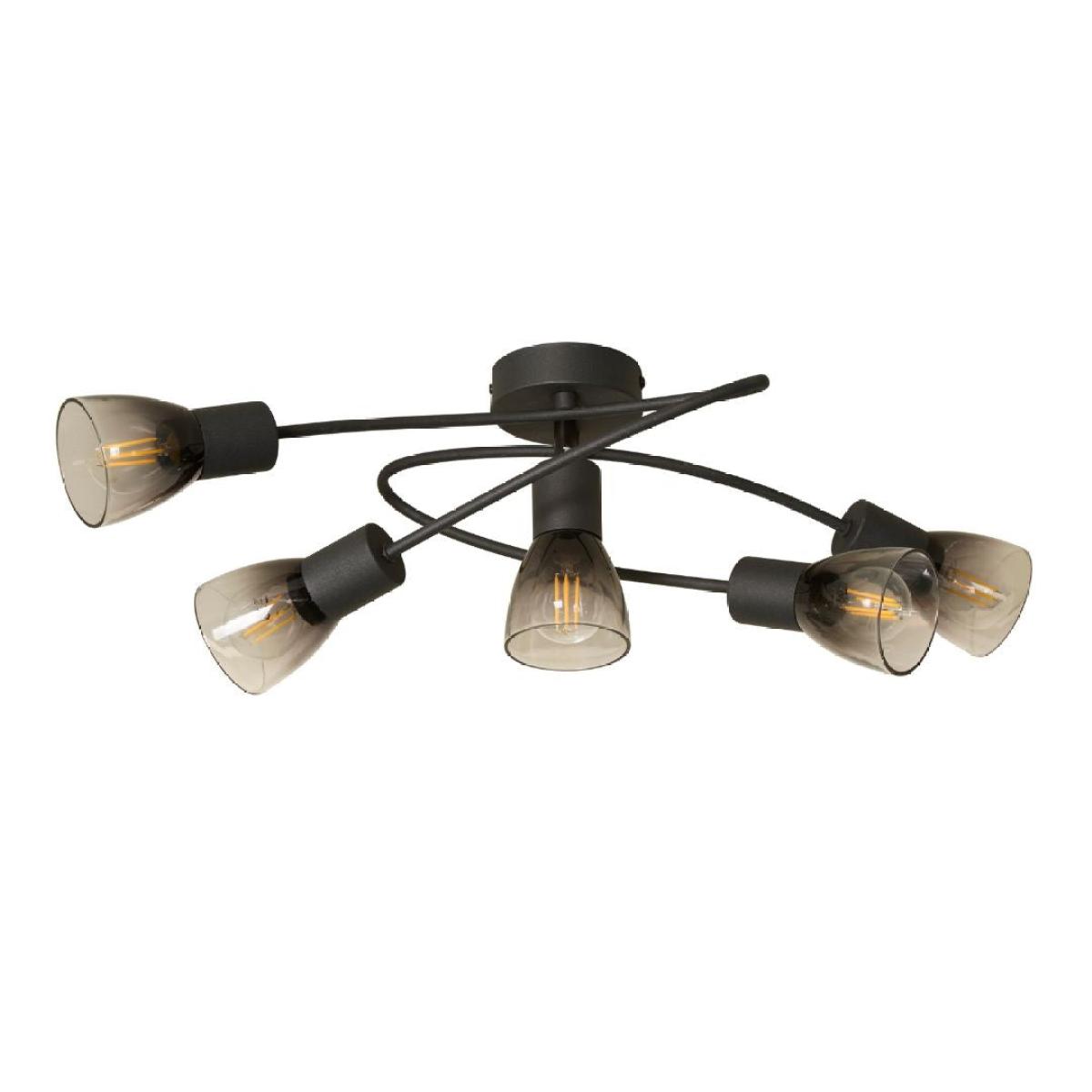 Glenview 5 Light Black Flush Ceiling Light – image 4
