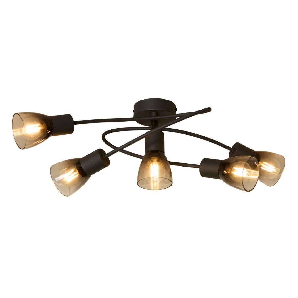 Glenview 5 Light Black Flush Ceiling Light – image 5