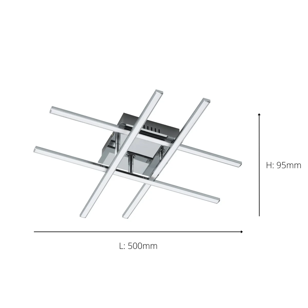 Lasana 4-Light Silver LED Flush Ceiling Light – image 3