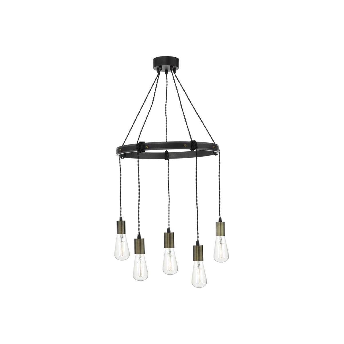 Ivan 5 Light Ceiling Light Rustic – image 1