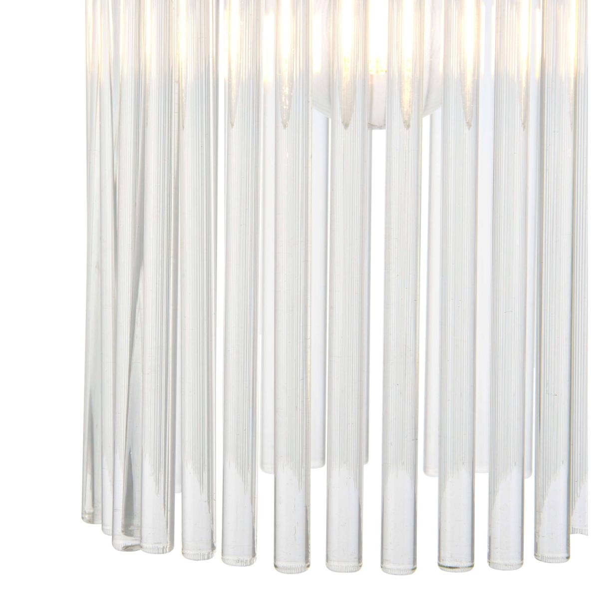 Brya 18cm Polished Chrome and Clear Glass Cylindrical Ceiling Light Shade – image 2