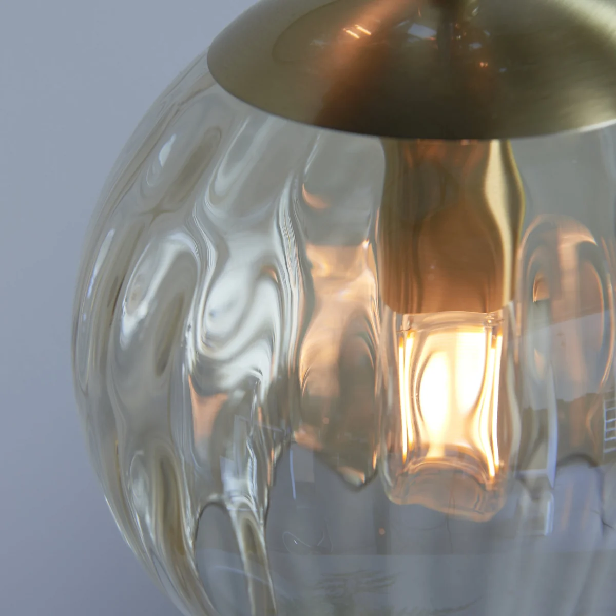 Dimple 3 Light Pendant Brushed Gold – image 3