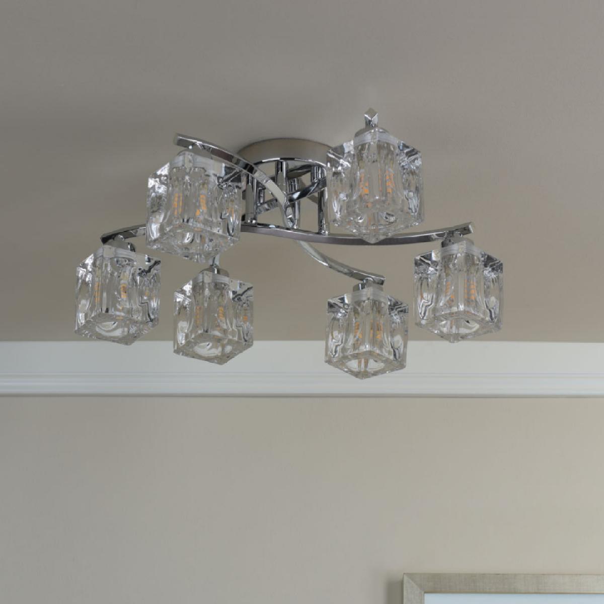 Coraline 6-Light Polished Chrome Semi-Flush Ceiling Light – image 2