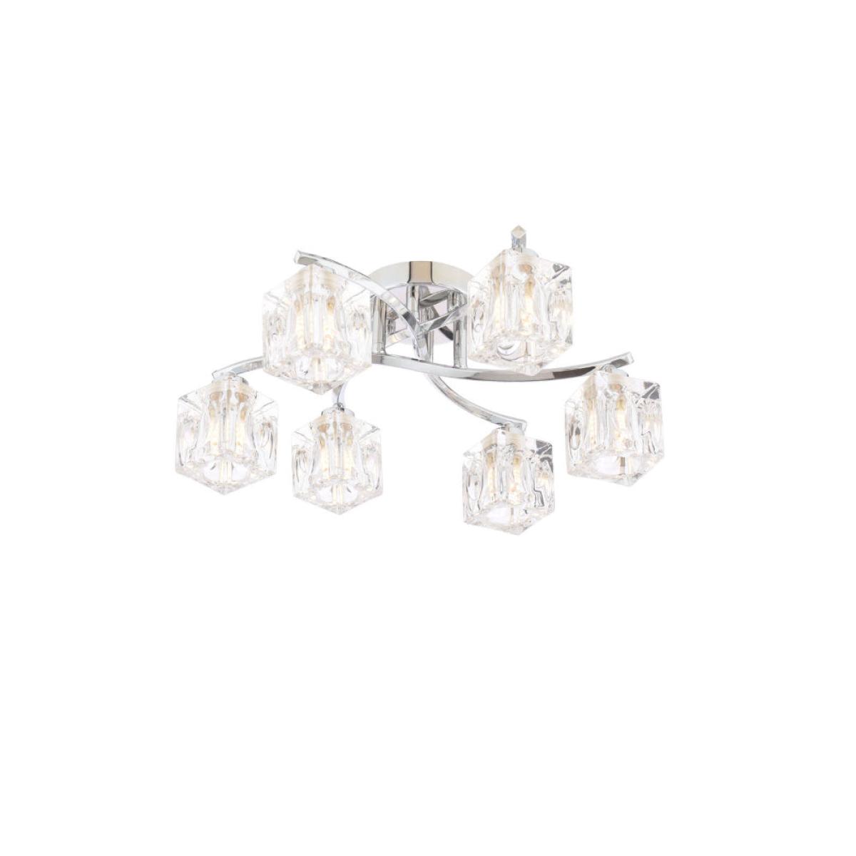 Coraline 6-Light Polished Chrome Semi-Flush Ceiling Light – image 3