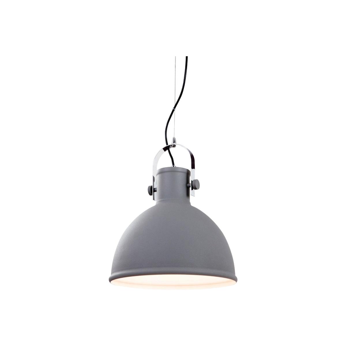 Vida 1 Light Concrete and Chrome Pendant Ceiling Light – image 1