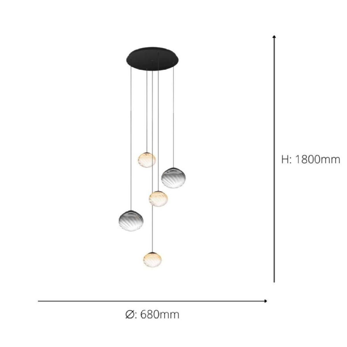 Pantoja 5 Light Multi Drop LED Ceiling Pendant – image 4