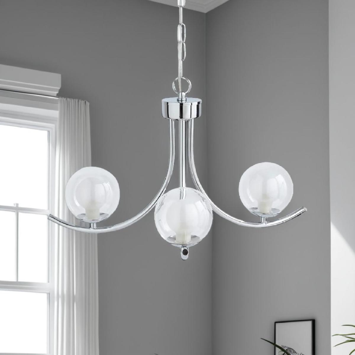 Jimena 3-Light Polished Chrome Pendant Ceiling Light – image 1