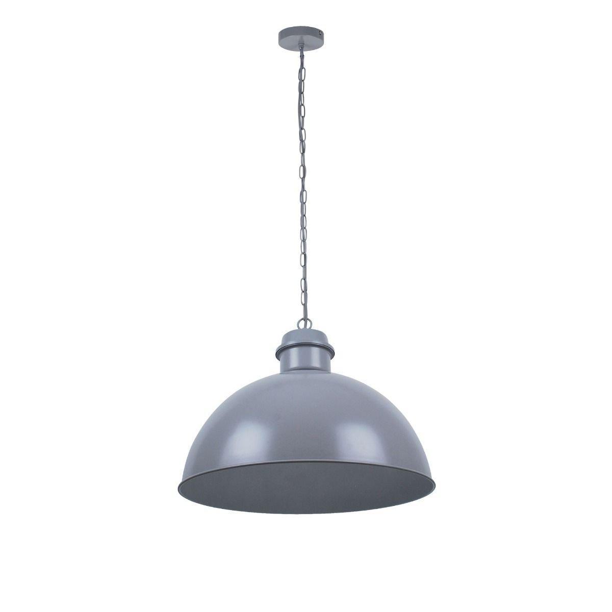 Romola 1 Light Domed Pendant Grey Ceiling Light – image 2