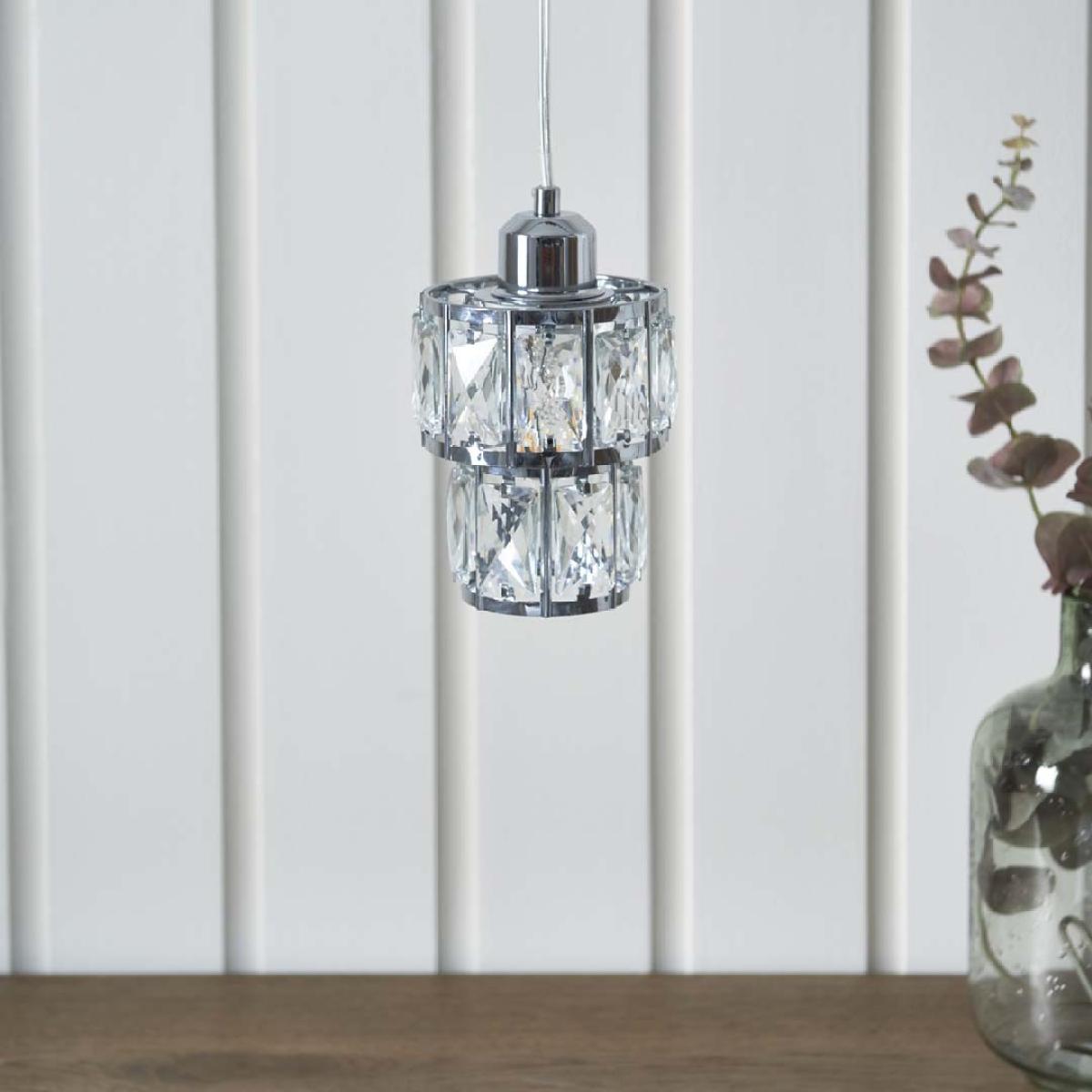 Darla Small Chrome Ceiling Light Pendant – image 2