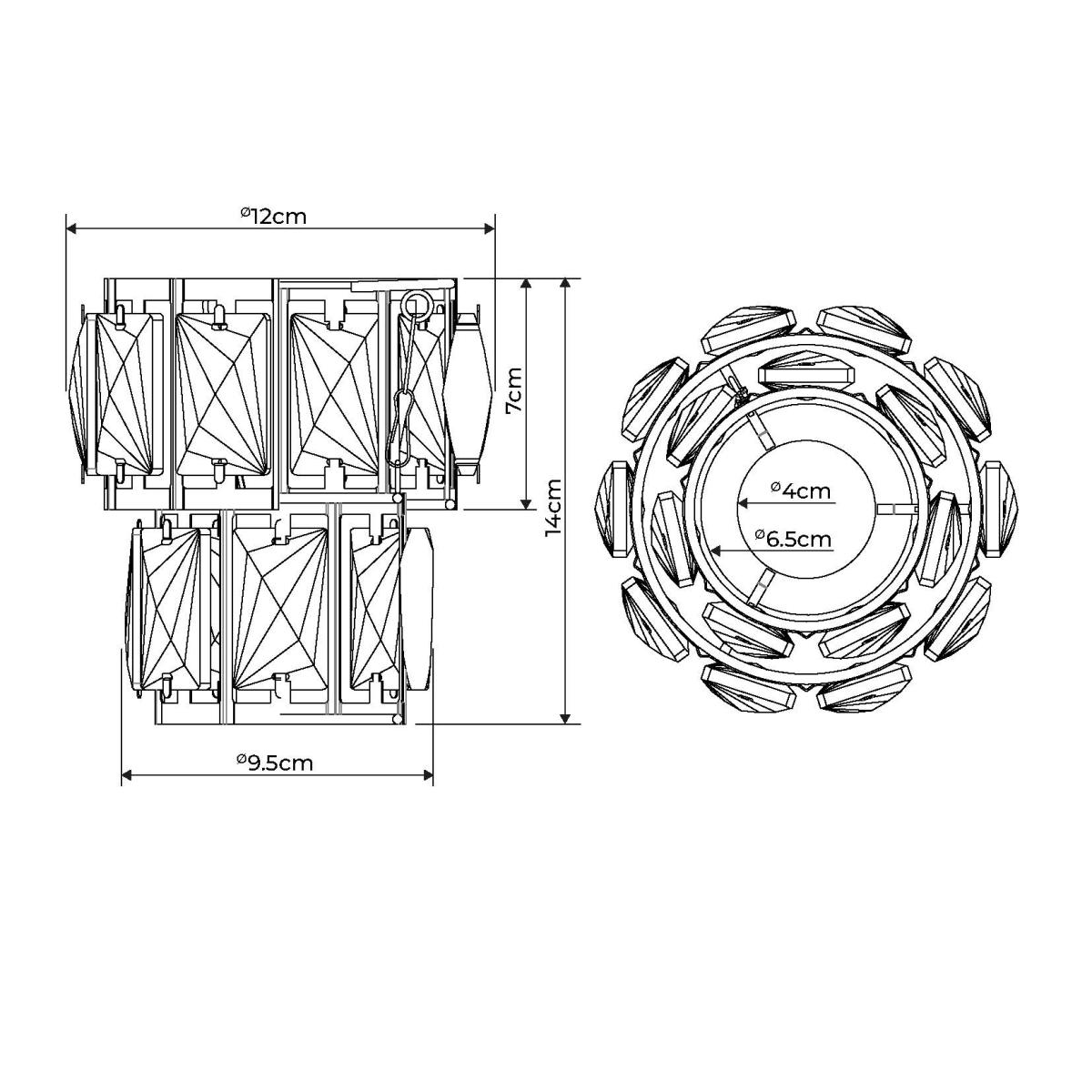 Darla Small Chrome Ceiling Light Pendant – image 7