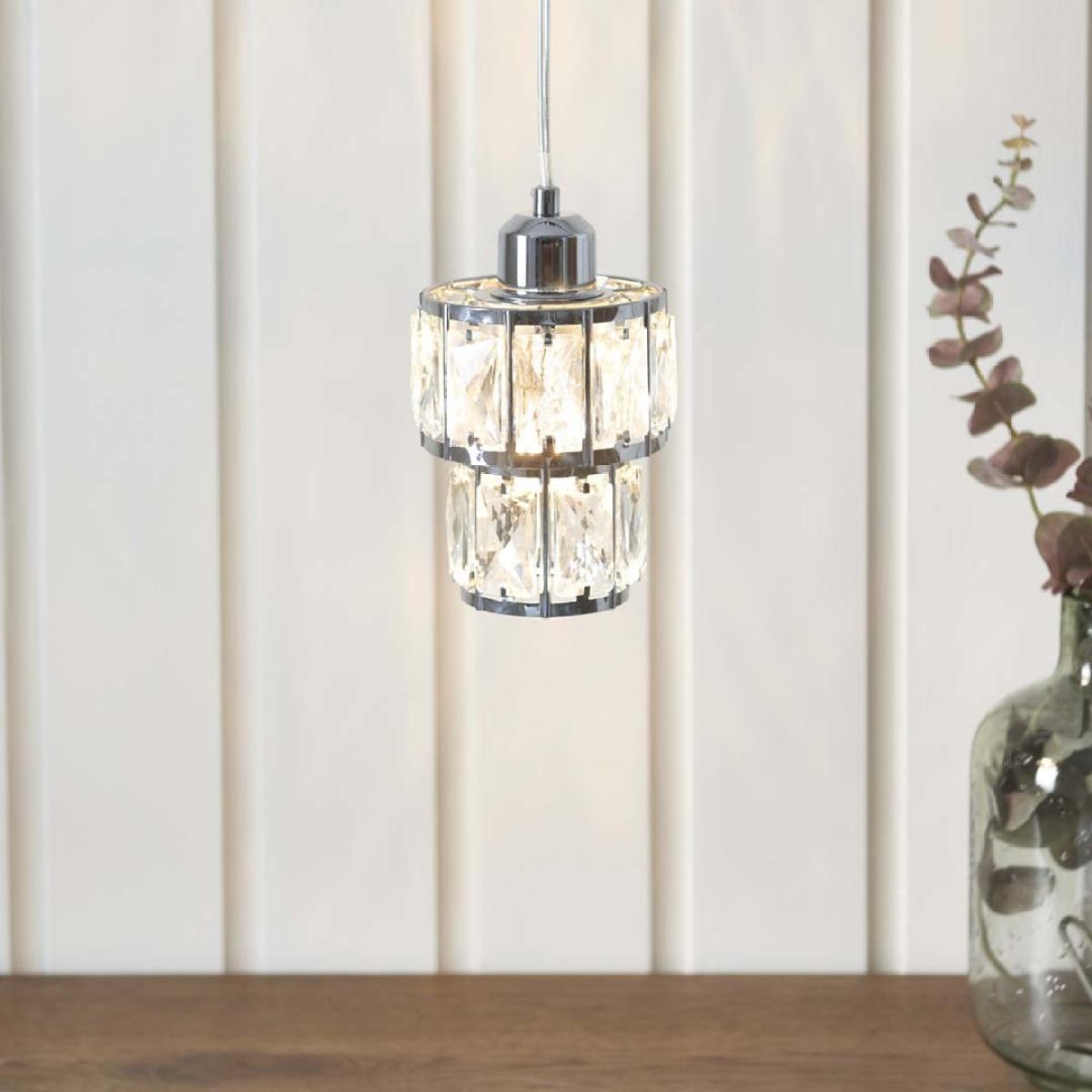 Darla Small Chrome Ceiling Light Pendant – image 1
