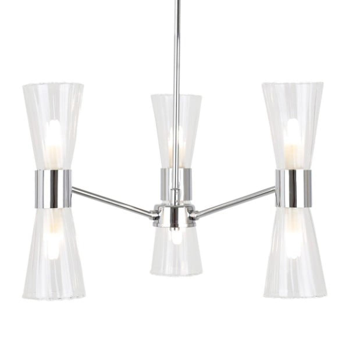 HERRERA 6 LIGHT POLISHED CHROME PENDANT CEILING LIGHT – image 2