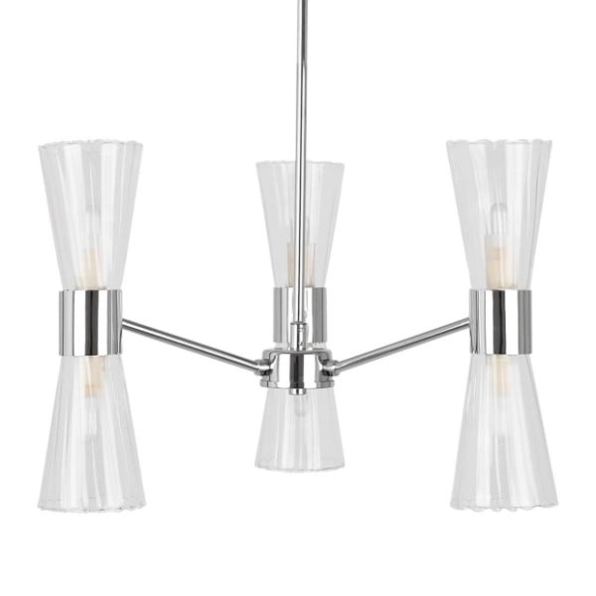 HERRERA 6 LIGHT POLISHED CHROME PENDANT CEILING LIGHT – image 3