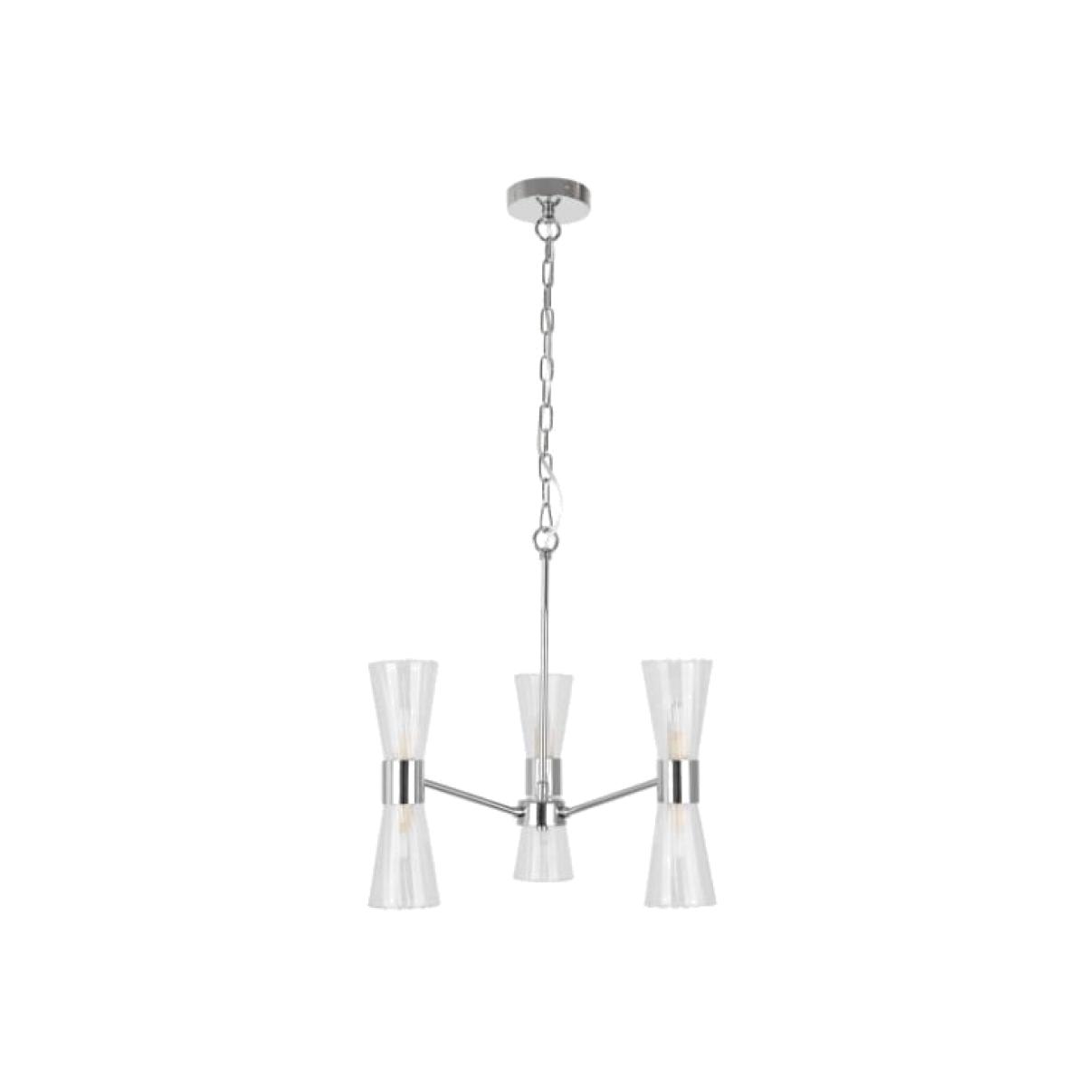 HERRERA 6 LIGHT POLISHED CHROME PENDANT CEILING LIGHT – image 1