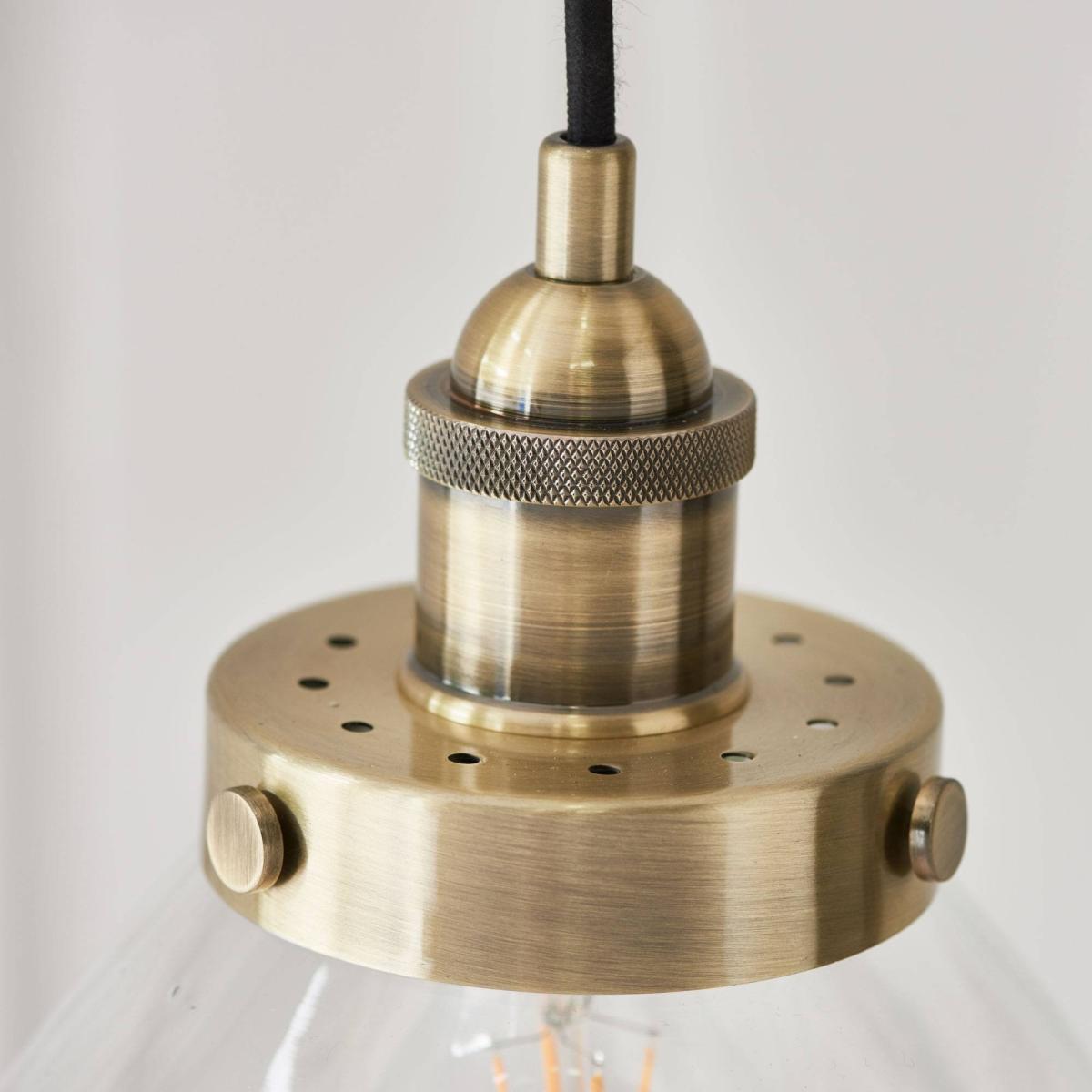 Hansen Small Pendant Ceiling Light Antique Brass – image 2