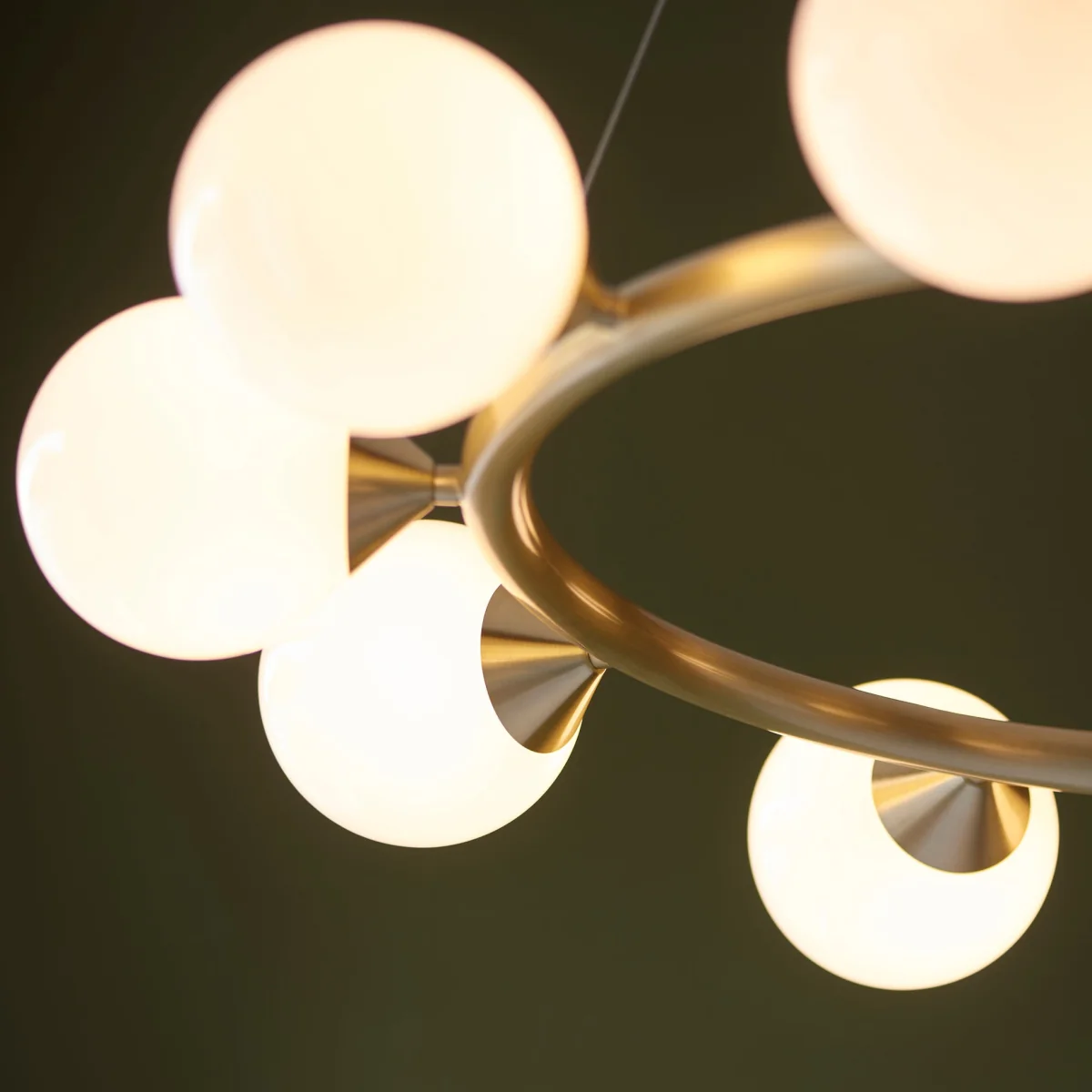 Ring 10 Light Pendant Satin Brass – image 2
