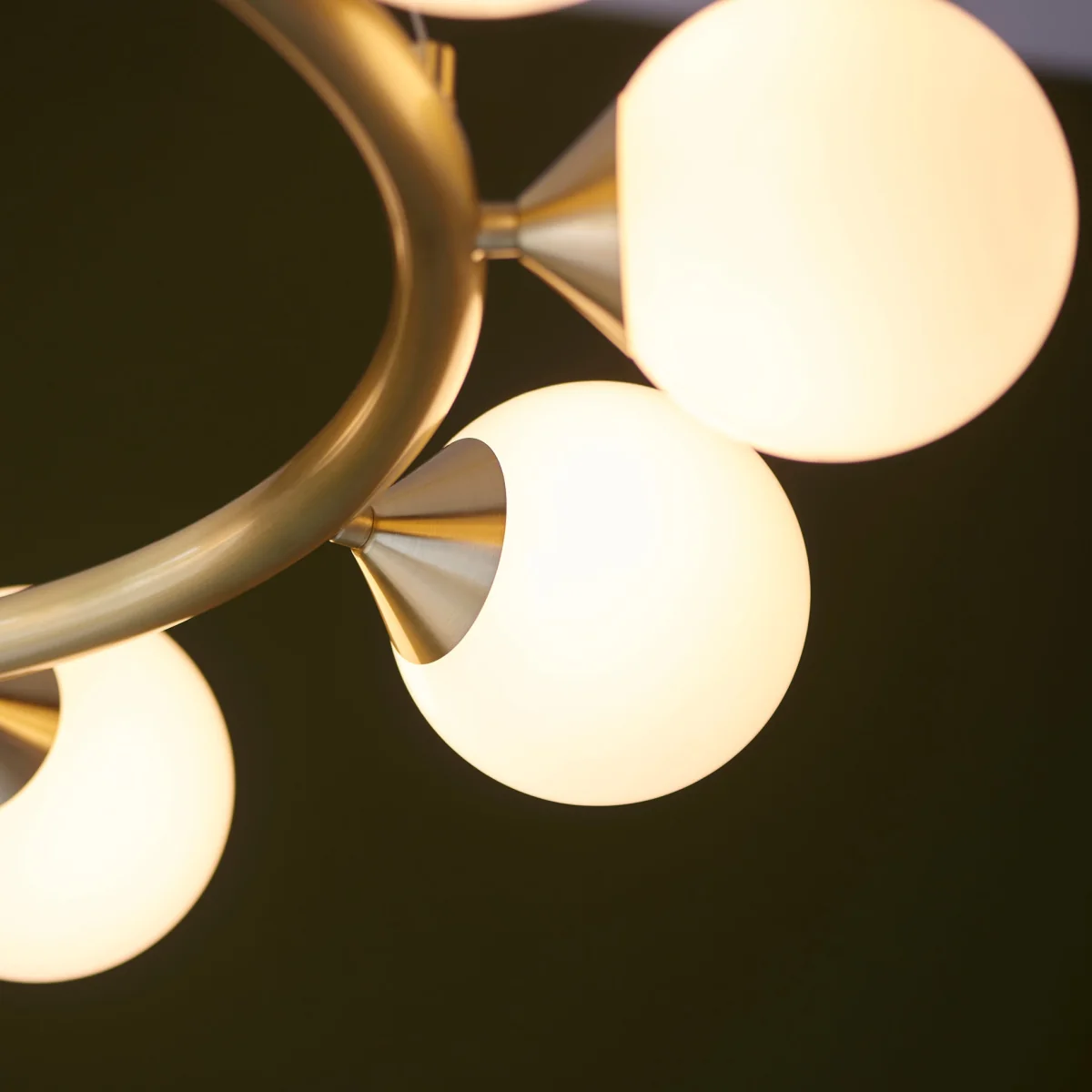 Ring 10 Light Pendant Satin Brass – image 3