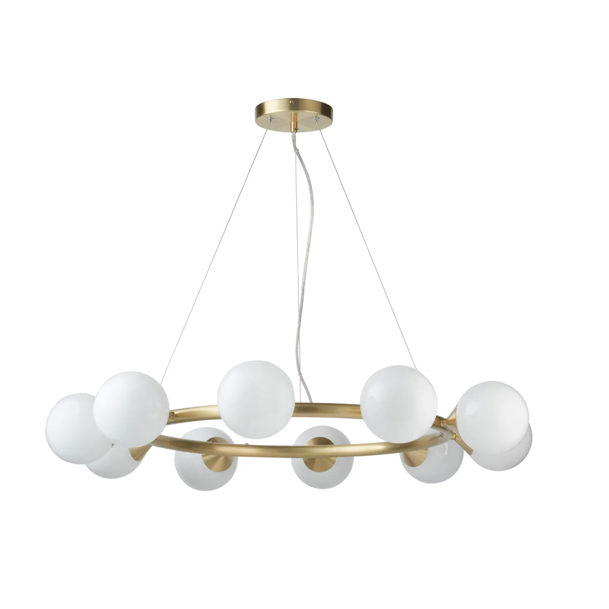 Ring 10 Light Pendant Satin Brass – image 5