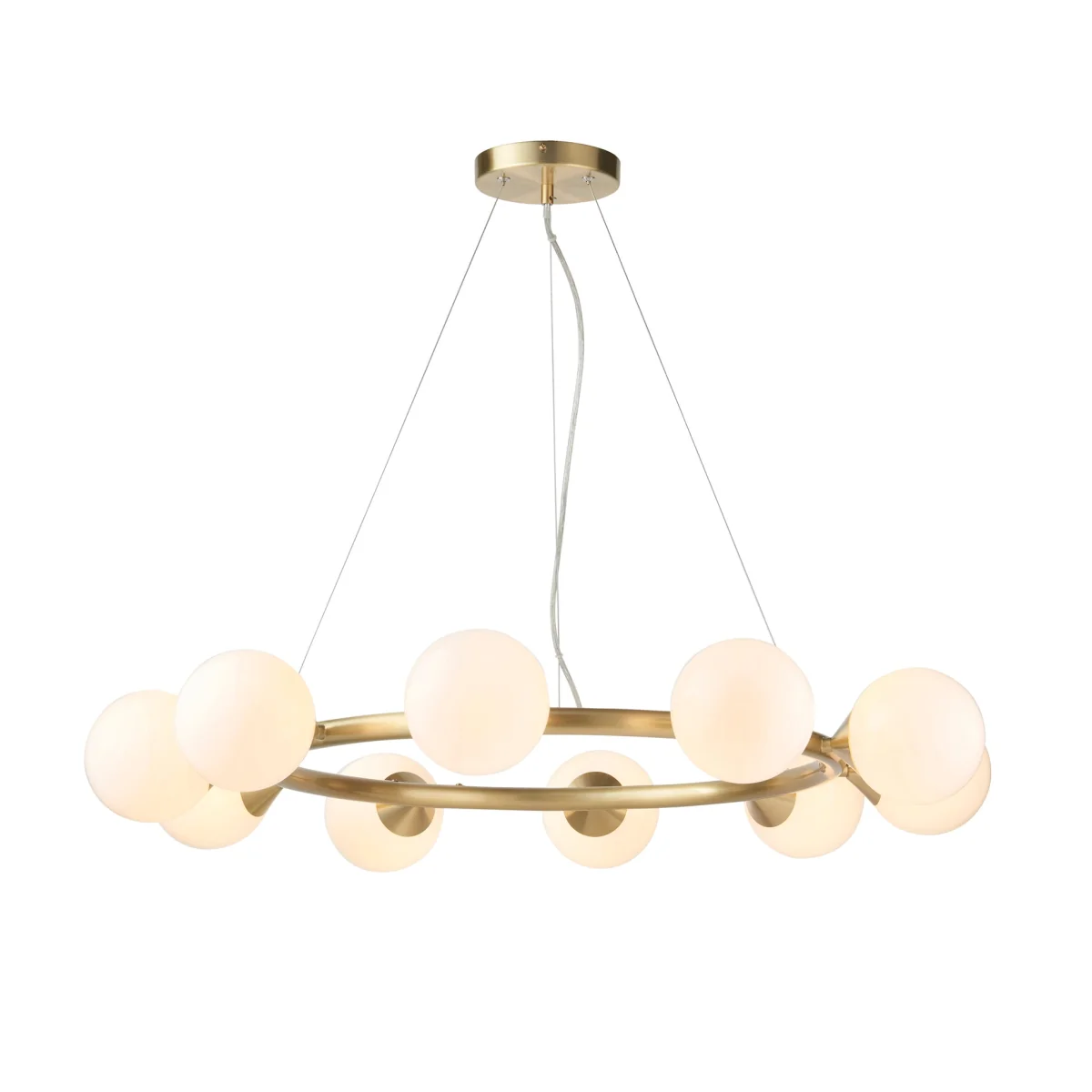 Ring 10 Light Pendant Satin Brass – image 6