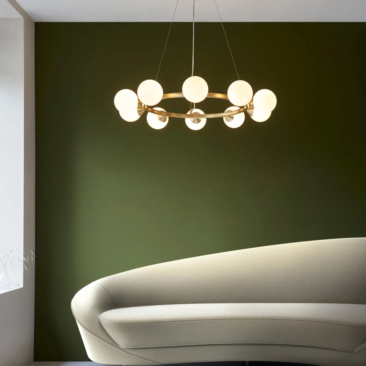 Ring 10 Light Pendant Satin Brass – image 8