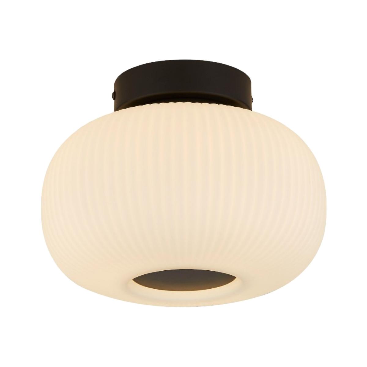 Lumina 1 Light Frosted Glass Flush Ceiling Light