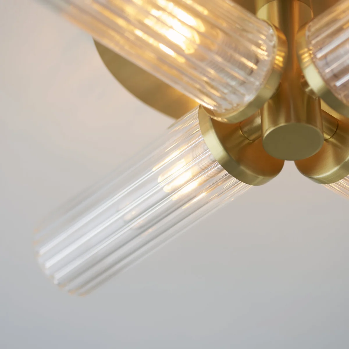 Talo 4 Light Semi Flush IP44 Satin Brass – image 3