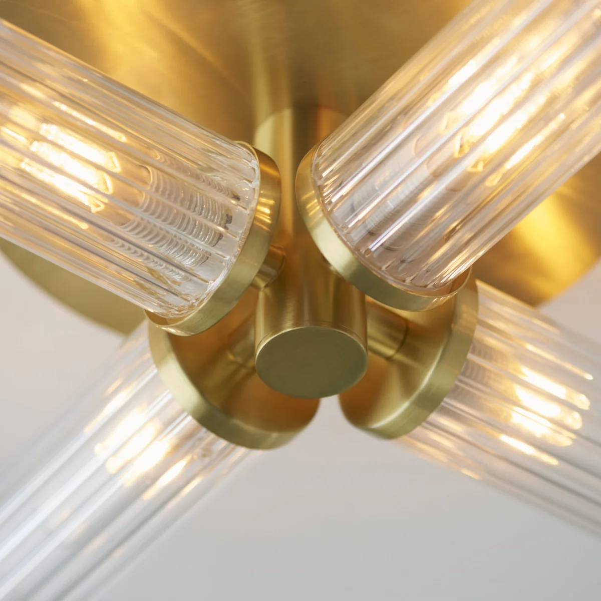 Talo 4 Light Semi Flush IP44 Satin Brass – image 4
