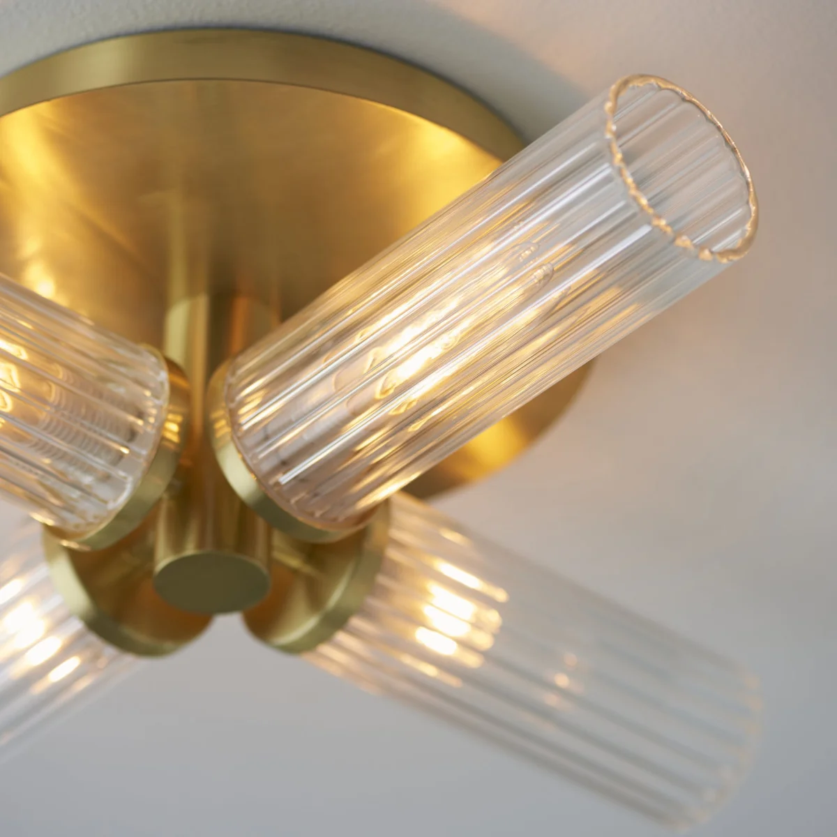 Talo 4 Light Semi Flush IP44 Satin Brass – image 5