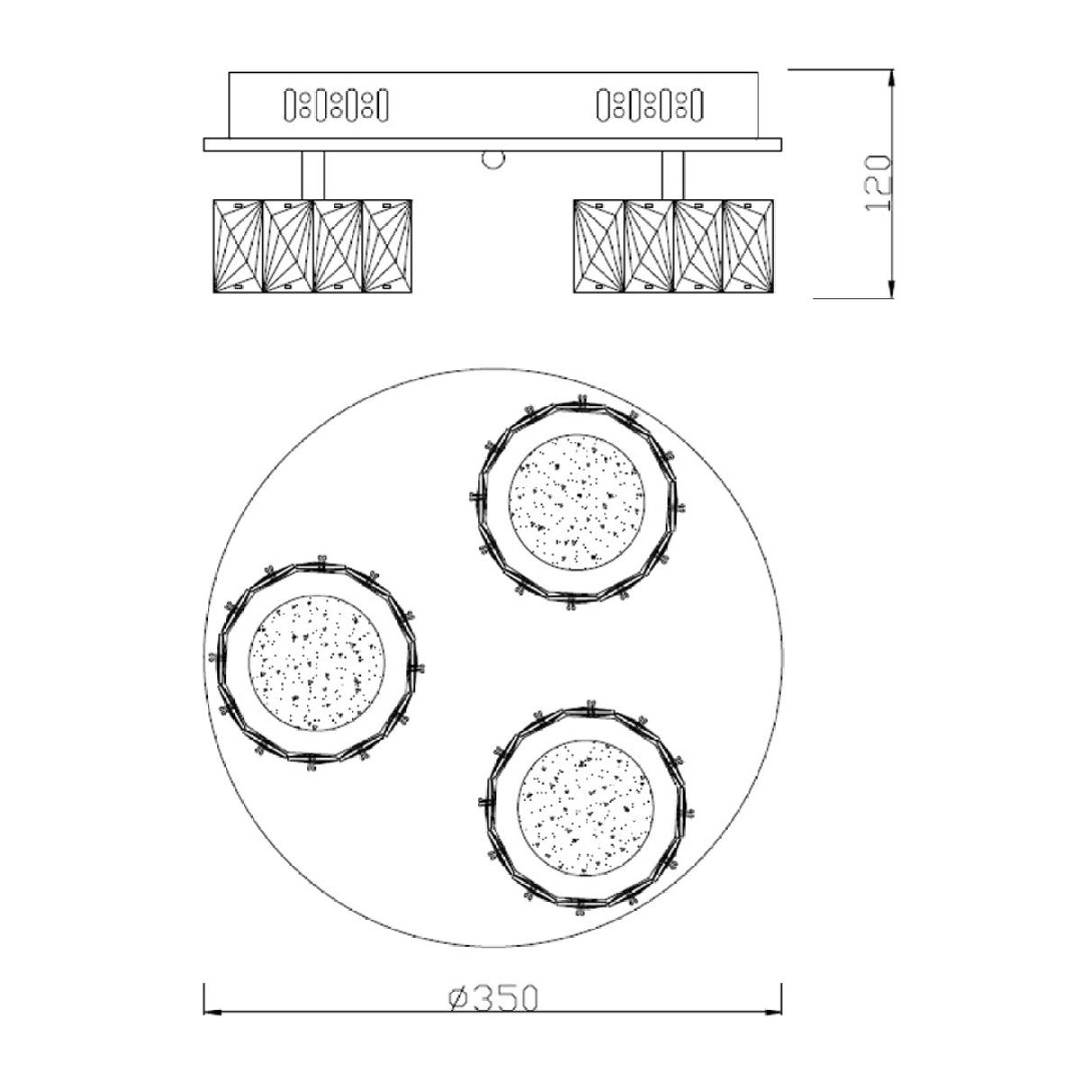 Dilan 3-Light LED Polished Chrome Ceiling Light – image 5