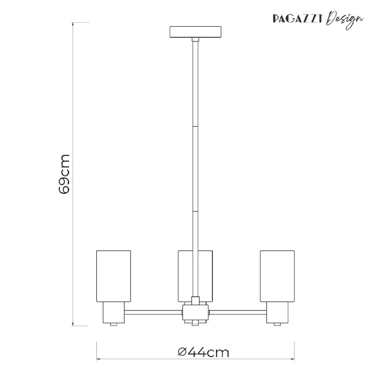 Maya 3-Light Antique Brass Semi-Flush Ceiling Light – image 5