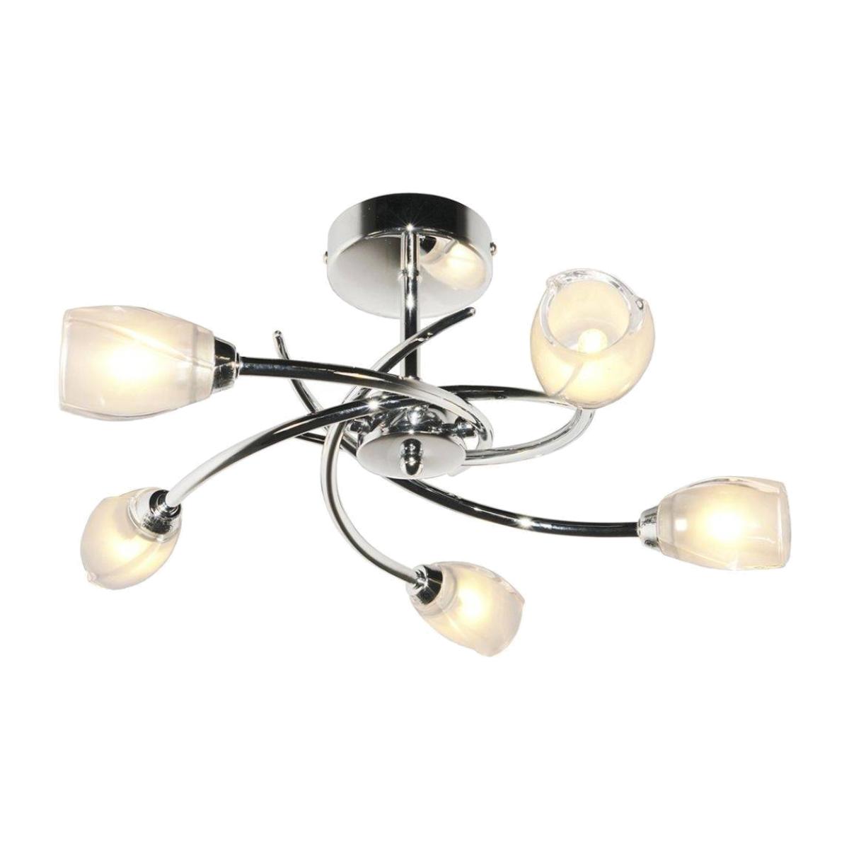 Spike 5 Light Semi Flush Ceiling Light