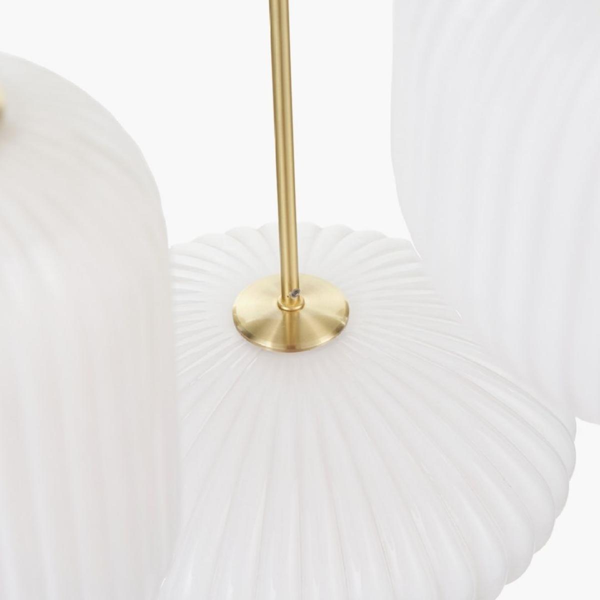 Alexa 3 Light White and Gold Pendant Ceiling Light – image 7