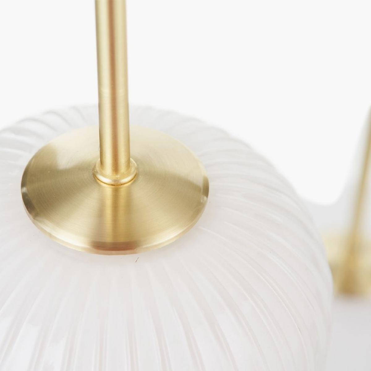 Alexa 3 Light White and Gold Pendant Ceiling Light – image 9