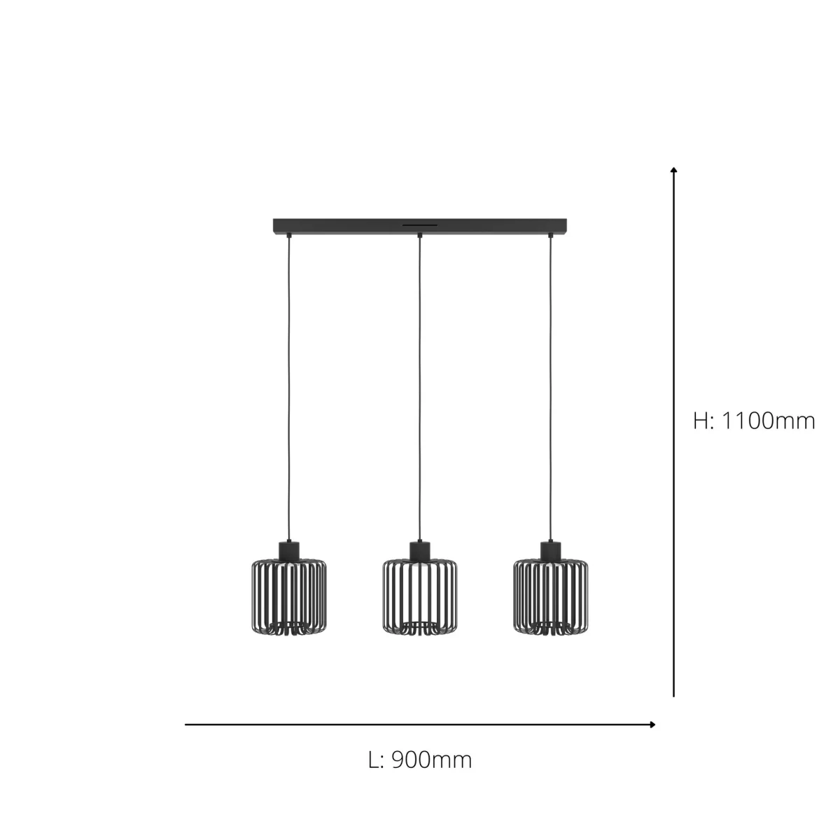 Ginestrone-z 3-Light Black LED Ceiling Pendant – image 4