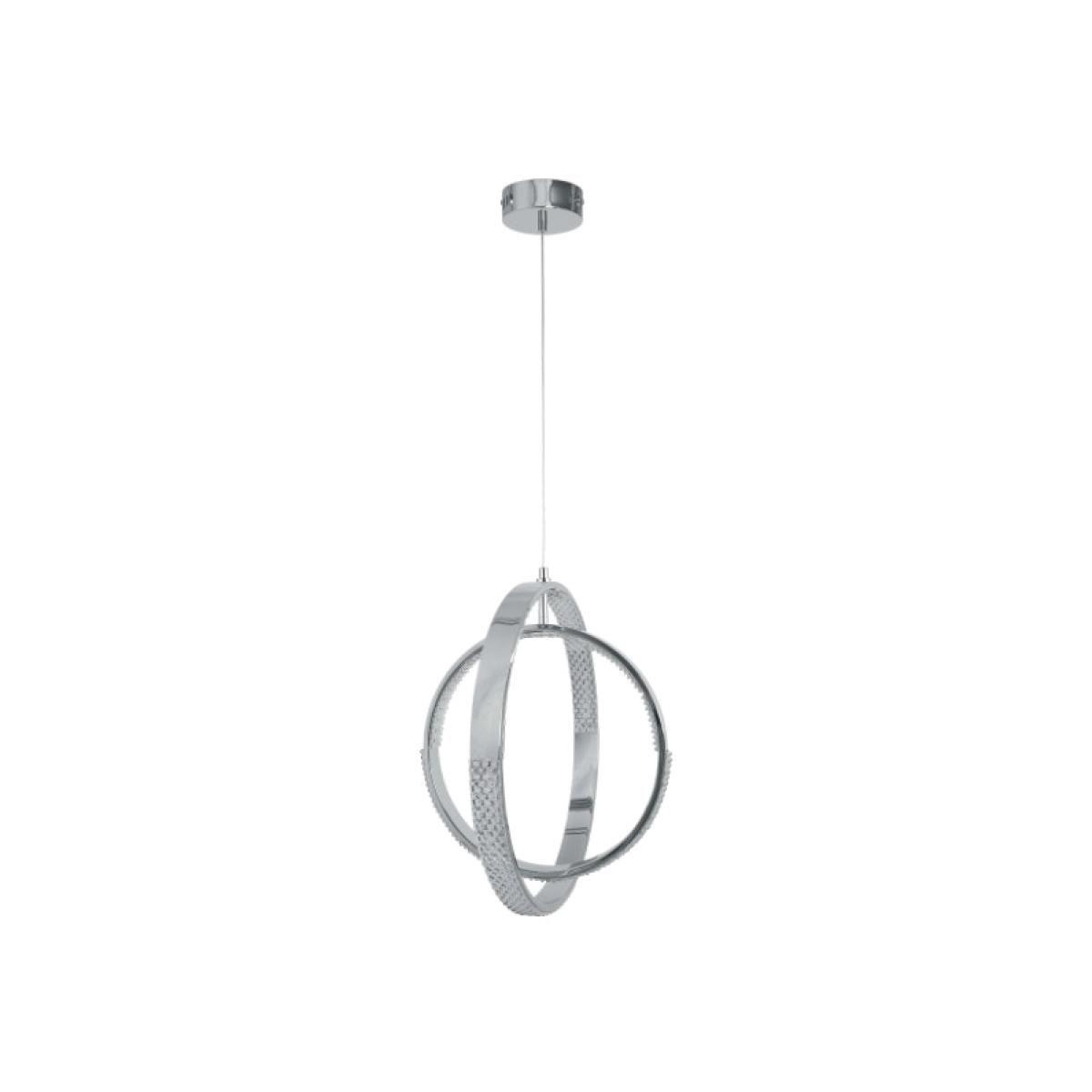 Yaiza Polished Chrome & Crystal Ceiling Pendant