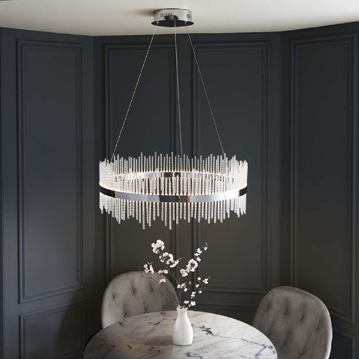 Virbrook Chrome Large LED Pendant Ceiling Light – image 3