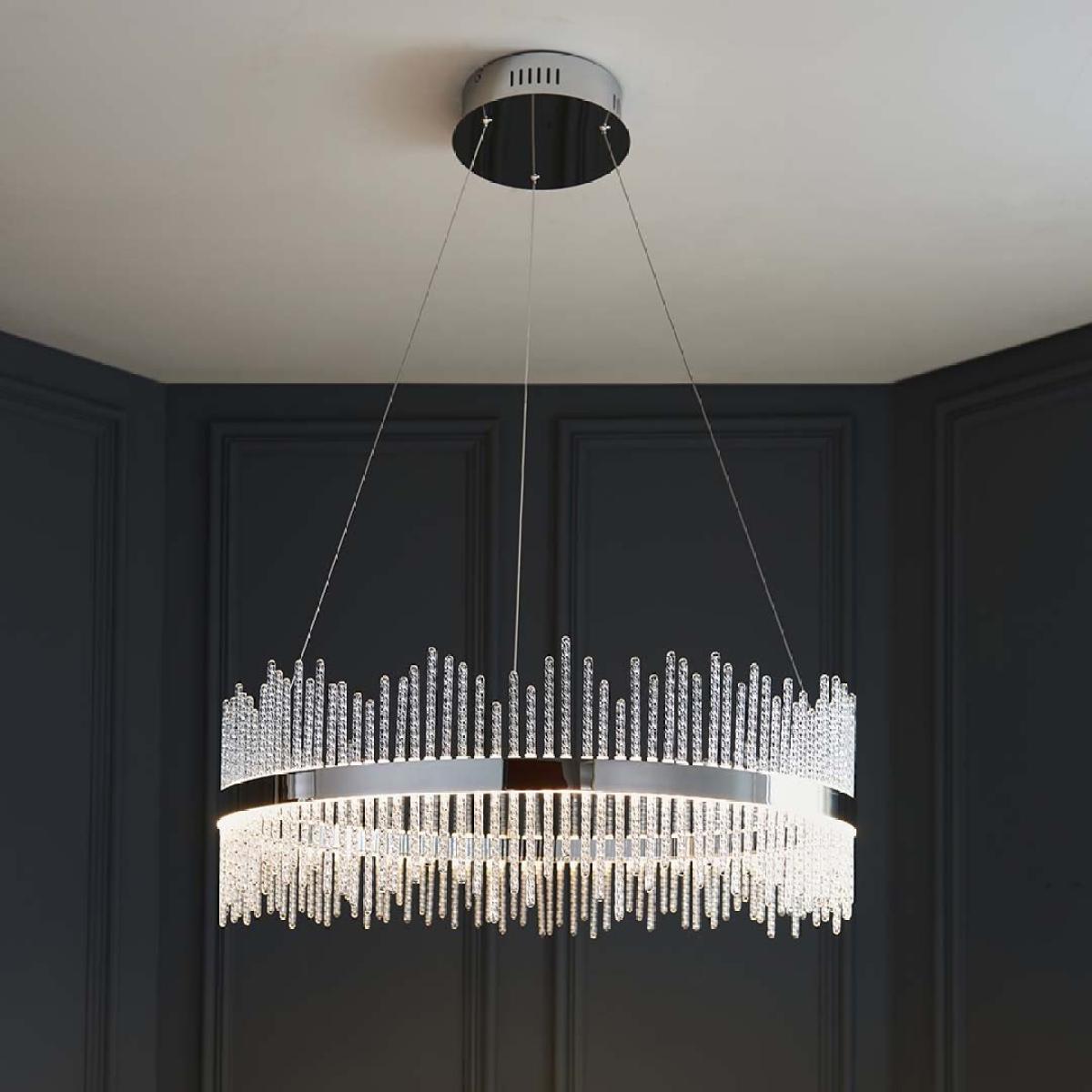 Virbrook Chrome Large LED Pendant Ceiling Light – image 4