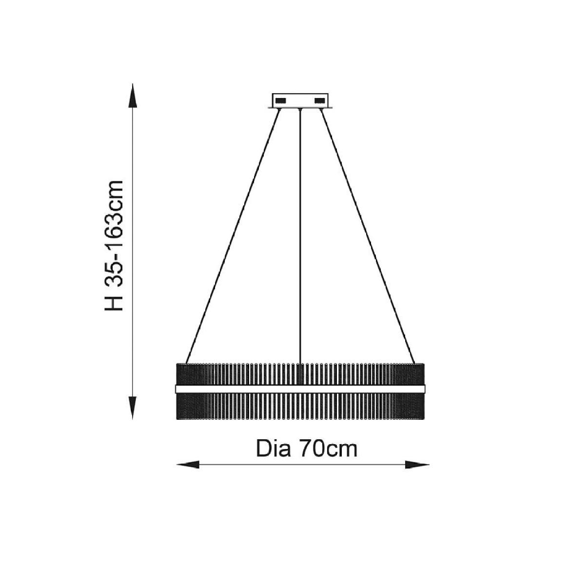 Virbrook Chrome Large LED Pendant Ceiling Light – image 10