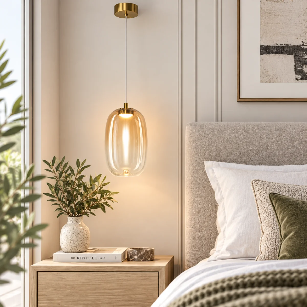 Vaso Gold Glass Pendant Light 13cm – image 2
