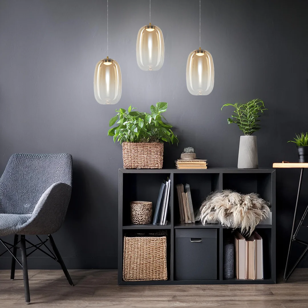 Vaso Gold Glass Pendant Light 13cm – image 4
