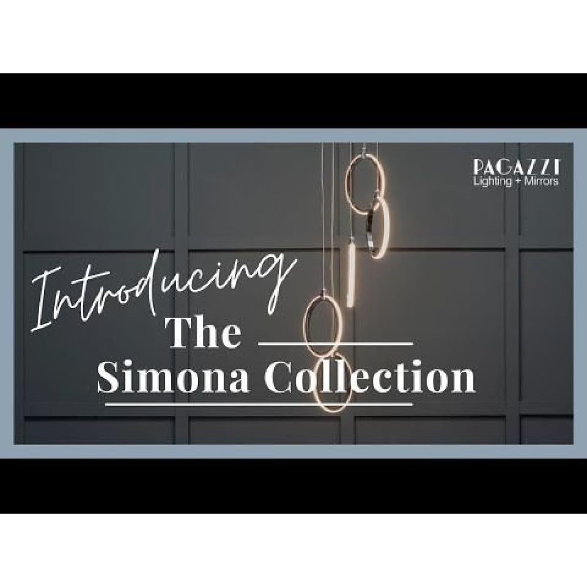 Simona Warm White LED 5 Light Polished Chrome Pendant Ceiling Light – image 2