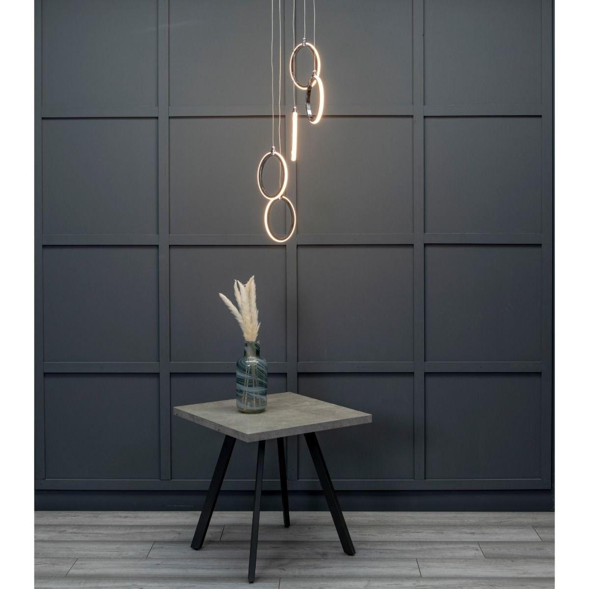 Simona Warm White LED 5 Light Polished Chrome Pendant Ceiling Light – image 3